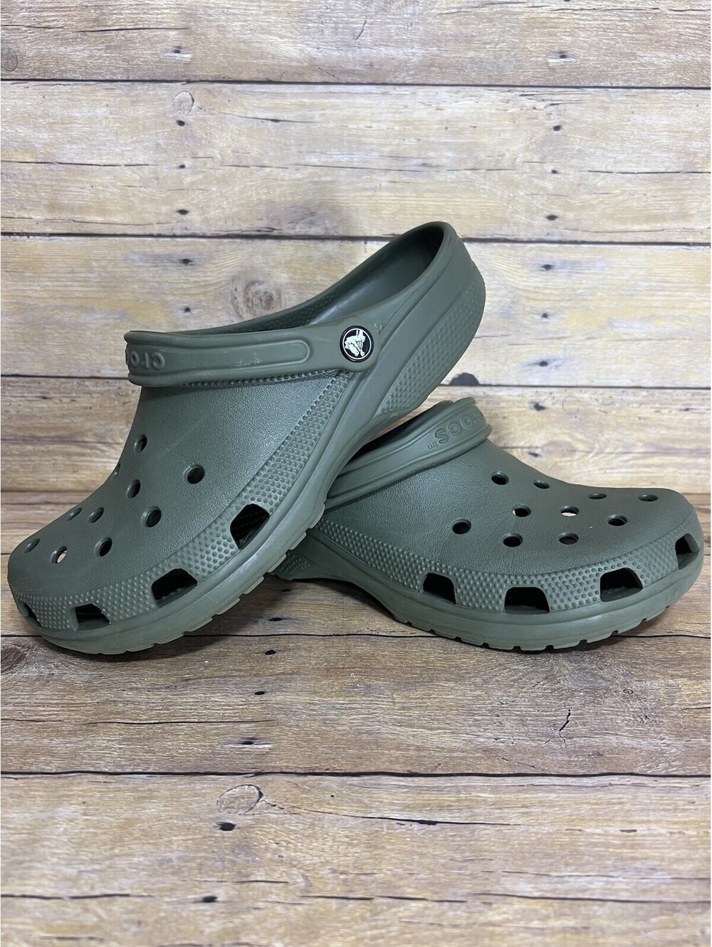 Crocs Classic Clogs Size 9 Men's / 11 Women's Army Green slip-on